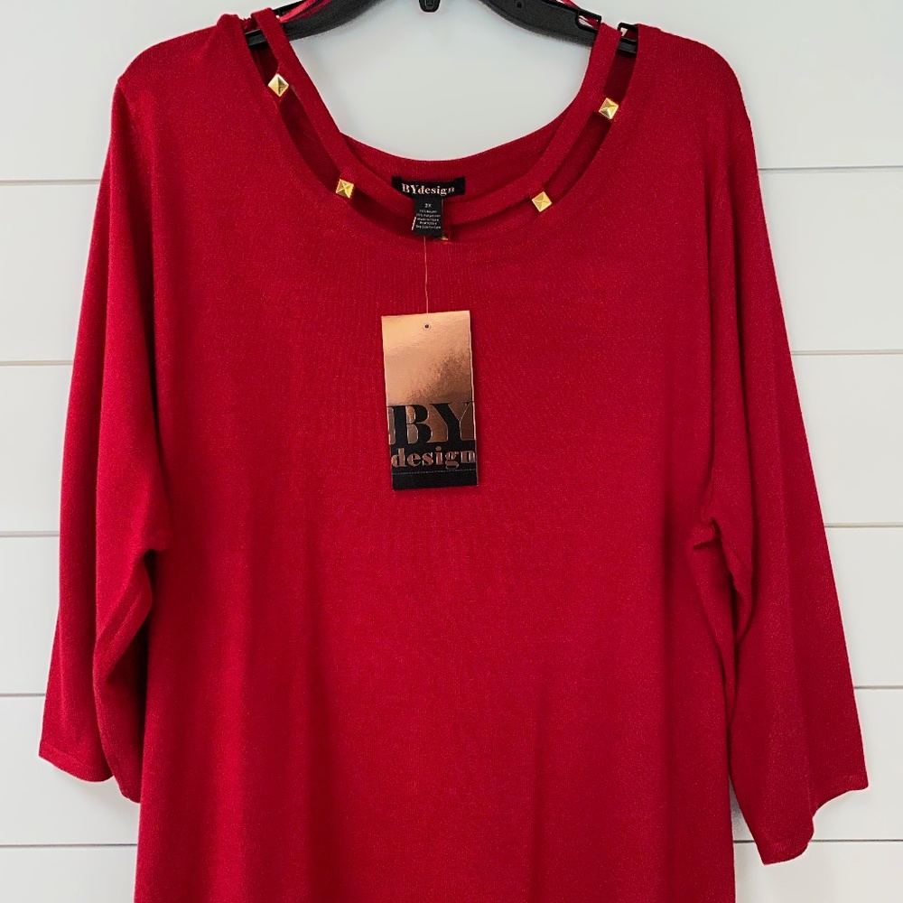 By Design Red Sweater 3X